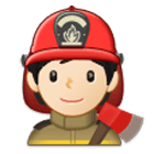 🧑🏻‍🚒 Emoji Feuerwehrmann/-frau: helle Hautfarbe Samsung One UI 4.0.