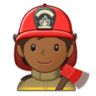 🧑🏾‍🚒 Emoji Feuerwehrmann/-frau: mitteldunkle Hautfarbe Samsung One UI 4.0.