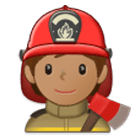🧑🏽‍🚒 Emoji Feuerwehrmann/-frau: mittlere Hautfarbe Samsung One UI 4.0.