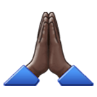 🙏🏿 Emoji Manos En Oración: Tono De Piel Oscuro en Samsung One UI 4.0.