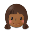 👧🏾 Emoji Menina: Pele Morena Escura na Samsung One UI 4.0.
