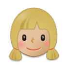 Emoji 👧🏼 Bambina: Carnagione Abbastanza Chiara su Samsung One UI 4.0.