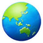🌏 Emoji Globus mit Asien und Australien Samsung One UI 4.0.