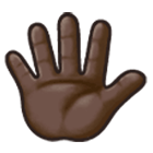 🖐🏿 Emoji Mão Aberta Com Os Dedos Separados: Pele Escura na Samsung One UI 4.0.