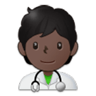 🧑🏿‍⚕️ Emoji Arzt/Ärztin: dunkle Hautfarbe Samsung One UI 4.0.