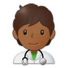 🧑🏾‍⚕️ Emoji Profesional Sanitario: Tono De Piel Oscuro Medio en Samsung One UI 4.0.