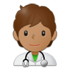 Emoji 🧑🏽‍⚕️ Persona Che Lavora Nella Sanità: Carnagione Olivastra su Samsung One UI 4.0.