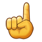 ☝️ Emoji nach oben weisender Zeigefinger von vorne Samsung One UI 4.0.