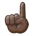 ☝🏿 Emoji Dedo índice Hacia Arriba: Tono De Piel Oscuro en Samsung One UI 4.0.