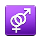 ⚤ Emoji Signos femenino y masculino entrelazados en Samsung One UI 4.0.