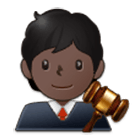 🧑🏿‍⚖️ Emoji Juiz No Tribunal: Pele Escura na Samsung One UI 4.0.