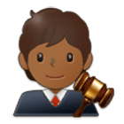 🧑🏾‍⚖️ Emoji Juiz No Tribunal: Pele Morena Escura na Samsung One UI 4.0.