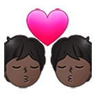 💏🏿 Emoji sich küssendes Paar, dunkle Hautfarbe Samsung One UI 4.0.