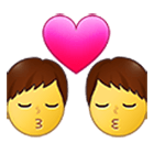 👨‍❤️‍💋‍👨 Emoji sich küssendes Paar: Mann, Mann Samsung One UI 4.0.