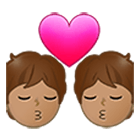 💏🏽 Emoji sich küssendes Paar, mittlere Hautfarbe Samsung One UI 4.0.