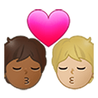 Emoji 🧑🏾‍❤️‍💋‍🧑🏼 Bacio Tra Coppia: persona, persona, Carnagione Abbastanza Scura, Carnagione Abbastanza Chiara su Samsung One UI 4.0.
