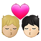 🧑🏼‍❤️‍💋‍🧑🏻 Emoji Beso: Persona, Persona, Tono De Piel Claro Medio, Tono De Piel Claro en Samsung One UI 4.0.
