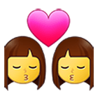 👩‍❤️‍💋‍👩 Emoji sich küssendes Paar: Frau, Frau Samsung One UI 4.0.