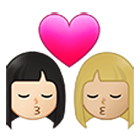 👩🏻‍❤️‍💋‍👩🏼 Emoji Beso - Mujer: Tono De Piel Claro, Mujer: Tono De Piel Claro Medio en Samsung One UI 4.0.