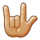 Emoji 🤟🏼 Gesto Ti Amo: Carnagione Abbastanza Chiara su Samsung One UI 4.0.