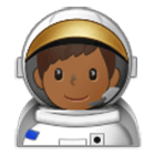 👨🏾‍🚀 Emoji Astronauta Homem: Pele Morena Escura na Samsung One UI 4.0.