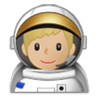 👨🏼‍🚀 Emoji Astronaut: mittelhelle Hautfarbe Samsung One UI 4.0.