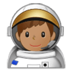 Émoji 👨🏽‍🚀 Astronaute Homme : Peau Légèrement Mate sur Samsung One UI 4.0.