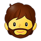 🧔‍♂️ Emoji Homem: Barba na Samsung One UI 4.0.