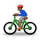 🚴🏾‍♂️ Emoji Hombre En Bicicleta: Tono De Piel Oscuro Medio en Samsung One UI 4.0.