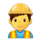 Emoji 👷‍♂️ Operaio Edile Uomo su Samsung One UI 4.0.