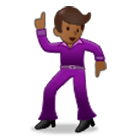 🕺🏾 Emoji Hombre Bailando: Tono De Piel Oscuro Medio en Samsung One UI 4.0.