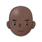Emoji 👨🏿‍🦲 Uomo: Carnagione Scura E Calvo su Samsung One UI 4.0.