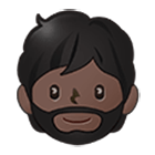 🧔🏿‍♂️ Emoji Homem: Barba Pele Escura na Samsung One UI 4.0.