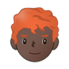 👨🏿‍🦰 Emoji Hombre: Tono De Piel Oscuro Y Pelo Pelirrojo en Samsung One UI 4.0.