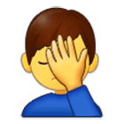 🤦‍♂️ Emoji sich an den Kopf fassender Mann Samsung One UI 4.0.