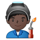 👨🏿‍🏭 Emoji Fabrikarbeiter: dunkle Hautfarbe Samsung One UI 4.0.