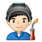👨🏻‍🏭 Emoji Operário: Pele Clara na Samsung One UI 4.0.