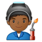 👨🏾‍🏭 Emoji Operario: Tono De Piel Oscuro Medio en Samsung One UI 4.0.