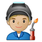 👨🏼‍🏭 Emoji Fabrikarbeiter: mittelhelle Hautfarbe Samsung One UI 4.0.