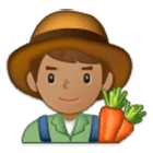 Emoji 👨🏽‍🌾 Contadino: Carnagione Olivastra su Samsung One UI 4.0.