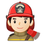 Emoji 👨🏻‍🚒 Pompiere Uomo: Carnagione Chiara su Samsung One UI 4.0.