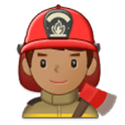 Emoji 👨🏽‍🚒 Pompiere Uomo: Carnagione Olivastra su Samsung One UI 4.0.