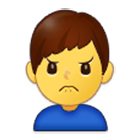 Emoji 🙍‍♂️ Uomo Corrucciato su Samsung One UI 4.0.