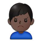 🙍🏿‍♂️ Emoji missmutiger Mann: dunkle Hautfarbe Samsung One UI 4.0.