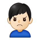 🙍🏻‍♂️ Emoji missmutiger Mann: helle Hautfarbe Samsung One UI 4.0.