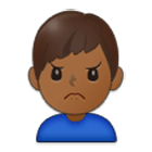 🙍🏾‍♂️ Emoji Hombre Frunciendo El Ceño: Tono De Piel Oscuro Medio en Samsung One UI 4.0.
