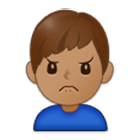 Emoji 🙍🏽‍♂️ Uomo Corrucciato: Carnagione Olivastra su Samsung One UI 4.0.