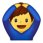 🙆‍♂️ Emoji Mann mit Händen auf dem Kopf Samsung One UI 4.0.