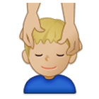 Emoji 💆🏼‍♂️ Uomo Che Riceve Un Massaggio: Carnagione Abbastanza Chiara su Samsung One UI 4.0.