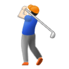 🏌🏻‍♂️ Emoji Hombre Jugando Al Golf: Tono De Piel Claro en Samsung One UI 4.0.